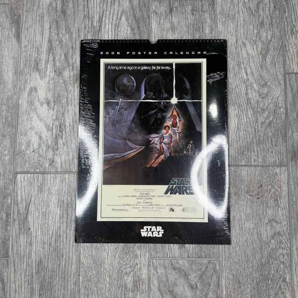 VTG 2006 Star Wars Movie Poster Wall Calendar Cedco Publishing NEW SEALED